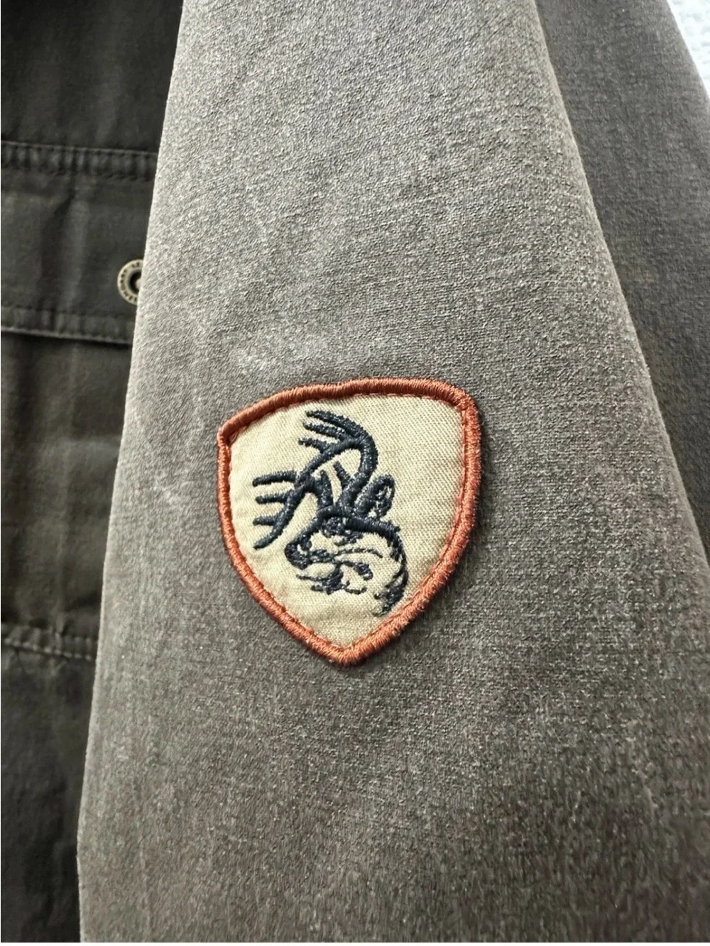 Legendary Whitetails Olive Green Canvas Field Jacket with Orange Trim